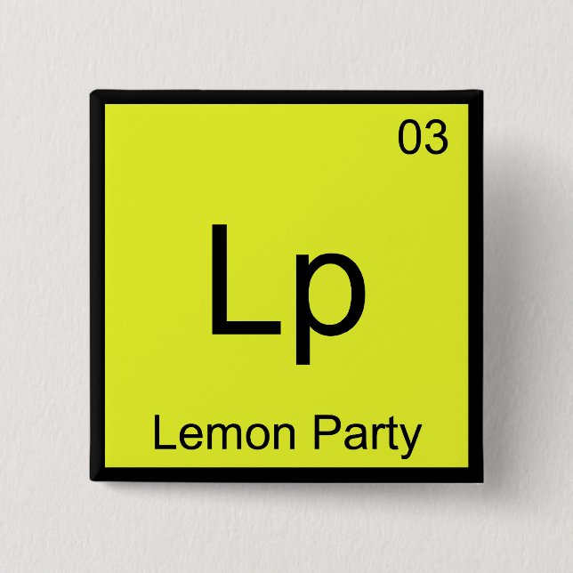 LP - Lemon Party kemi Inslag Symbol Memman Tee Knapp (Framsida)