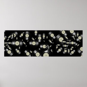 LP musik vinyl registrerar svart Poster