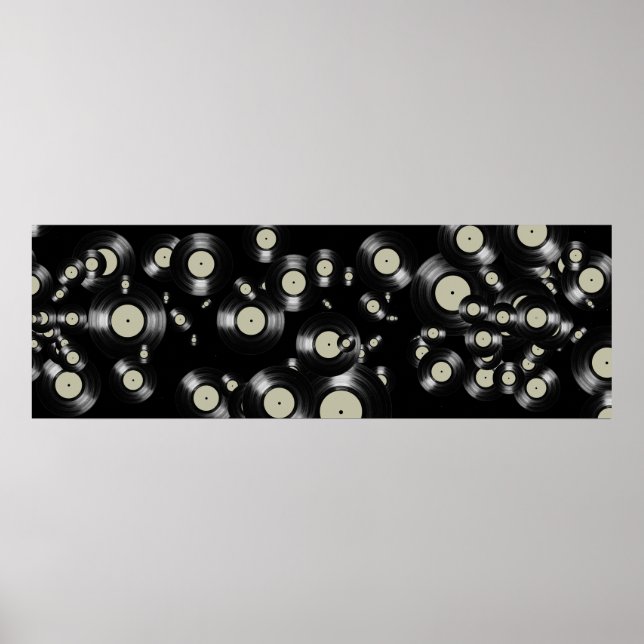 LP musik vinyl registrerar svart Poster (Framsidan)