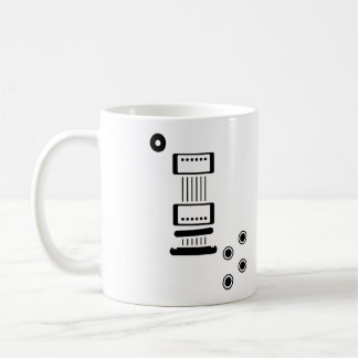 LP-stil elektrisk gitarrsymbol Kaffemugg