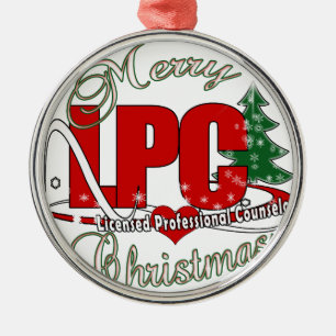 LPC CHRISTMAS Licensed Professionell Counselor Julgransprydnad Metall