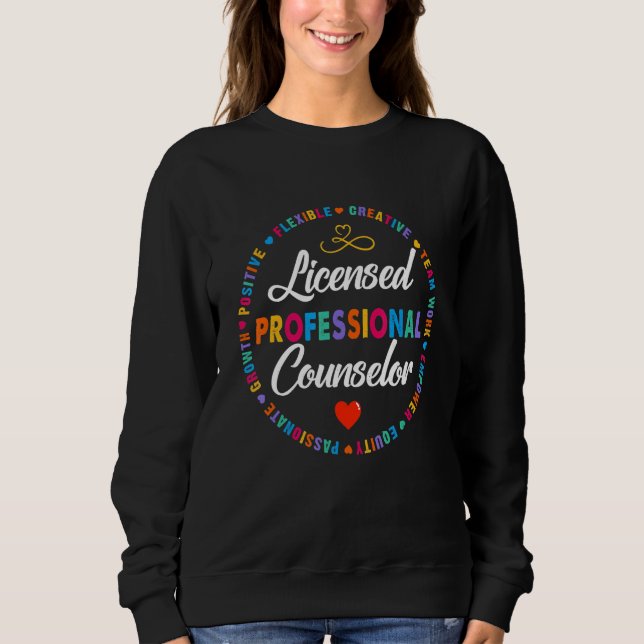 LPC Licensed Professional Counseling Counselor Sch T Shirt (Framsida)