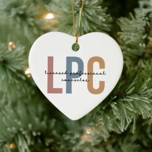 LPC Licensed Professionell Counselor Julgransprydnad Keramik