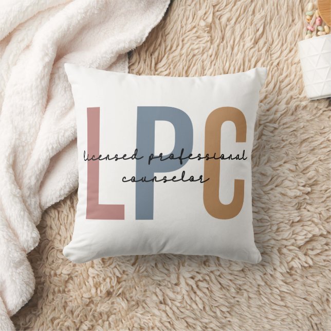 LPC Licensed Professionell Counselor Kudde (Filt)