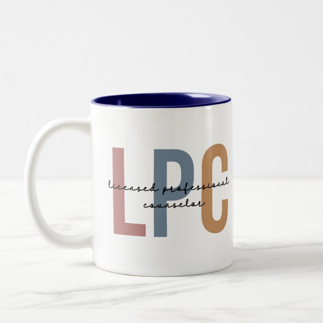 LPC Licensed Professionell Counselor Två-Tonad Mugg (Vänster)