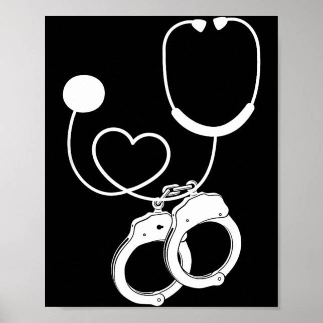 Lpn Correctional Nurse Nursing Stethoscope Officer Poster (Framsidan)