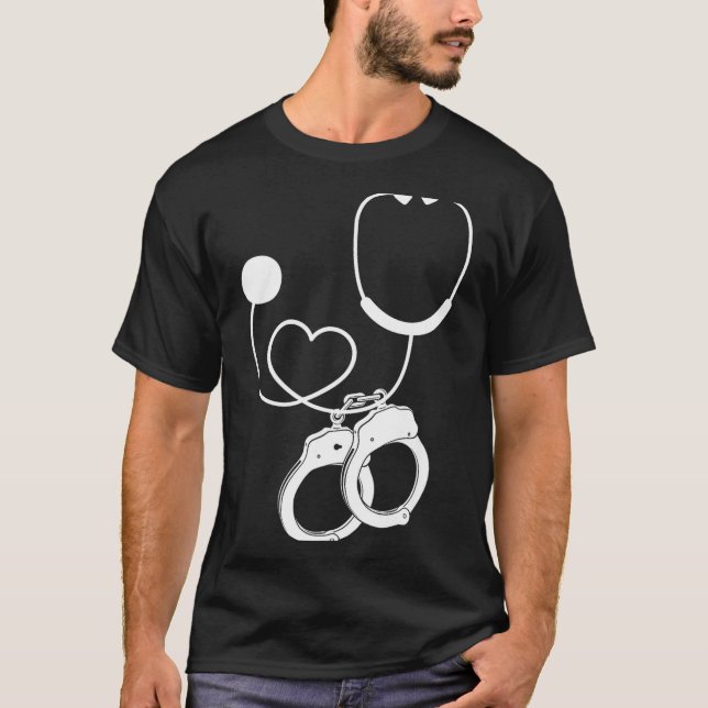 Lpn Correctional Nurse Nursing Stethoscope Officer T Shirt (Framsida)