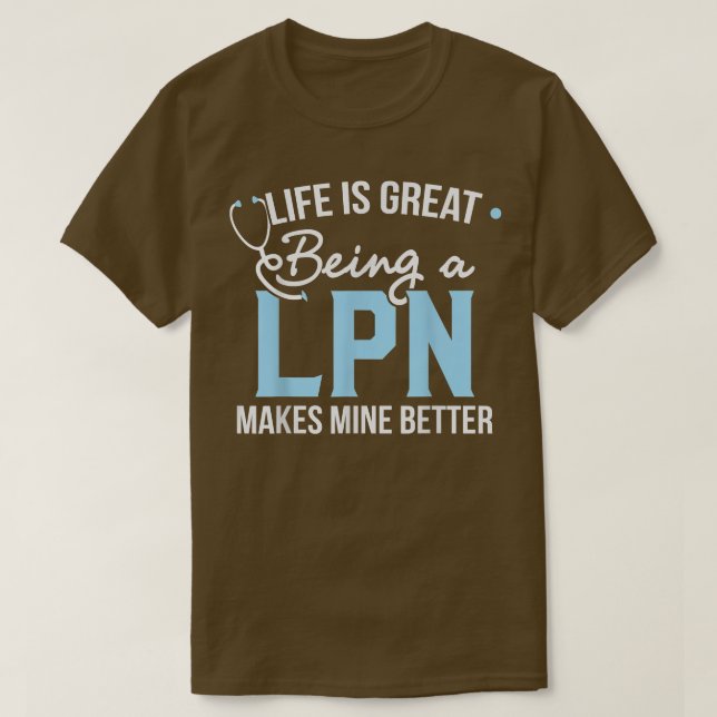 LPN Cute Licensing Practical Nurse T Shirt (Design framsida)