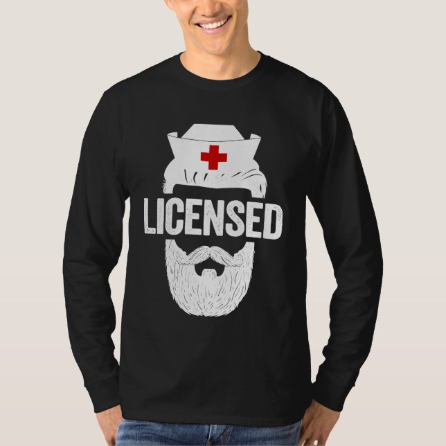 LPN  For Men Licensed Male LPN Nurse T Shirt (Framsida)