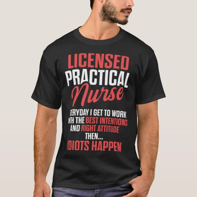 LPN Licensed Practical Nurse Work RN Nursing T Shirt (Framsida)