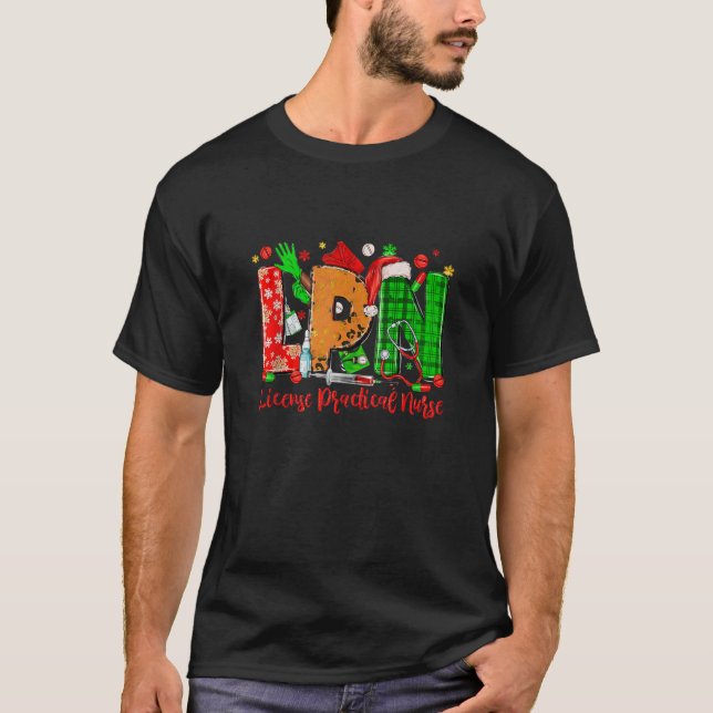 LPN-licensierad Practical Nurse-julfamiljmatchning T Shirt (Framsida)
