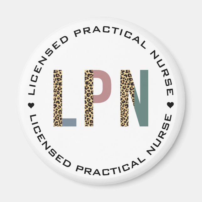 LPN-licensierad praktisk sjuksköterska av typen Le Magnet (Framsidan)