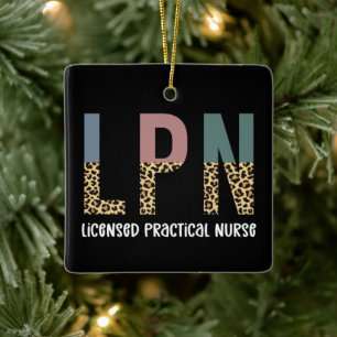 LPN-licensierad praktisk sjuksköterska i LPN Stude Julgransprydnad Keramik