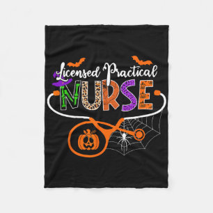 Lpn-licensierat praktiskt sjuksköterska Halloween Fleecefilt