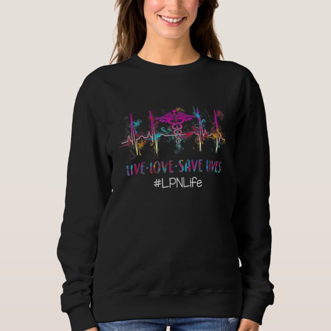 Lpn Live Kärlek Spara Lives Tie Dye Licensed Pract T Shirt (Framsida)