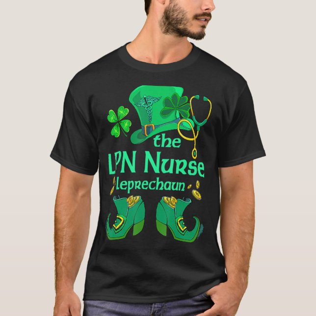 Lpn Nurse Leprechaun St patricks day Tees Sham T Shirt (Framsida)