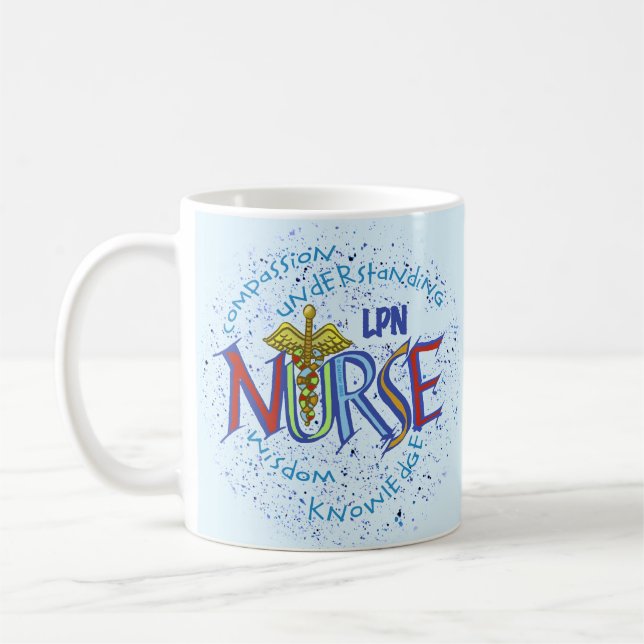 LPN Nurse Motto Kaffemugg (Vänster)