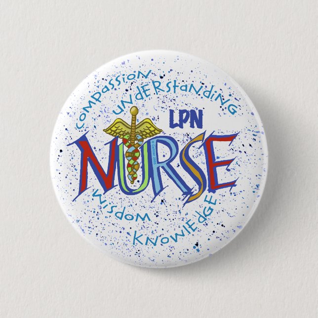 LPN Nurse Motto Knapp (Framsida)