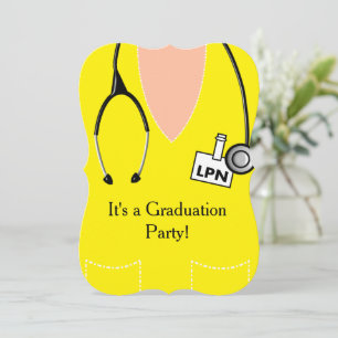 LPN Nurse Studenten Gult Inbjudningar