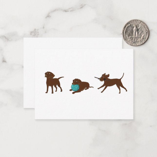 lr choklad lab serie anteckningskort (Fram/Back In Situ)