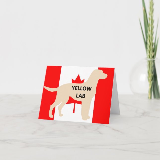 LR gul lab namn silhuette på flg Kort (Framsida)