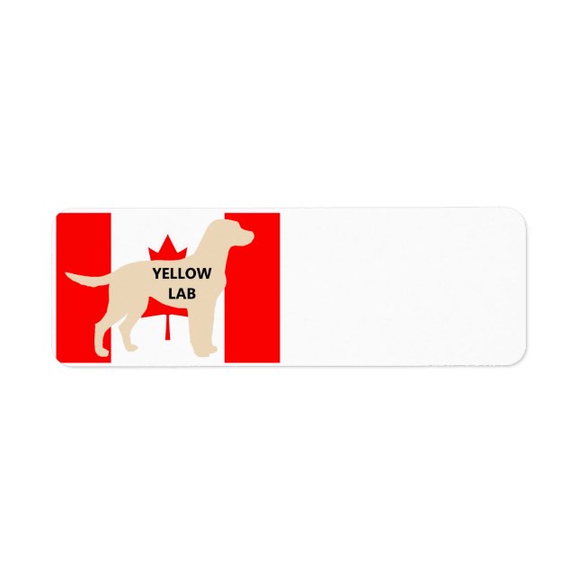 LR gul lab namn silhuette på flg Returadress Etikett (Framsidan)