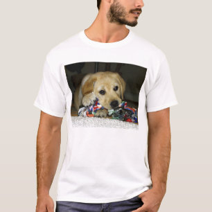 LR gul lab valp med leksak T Shirt