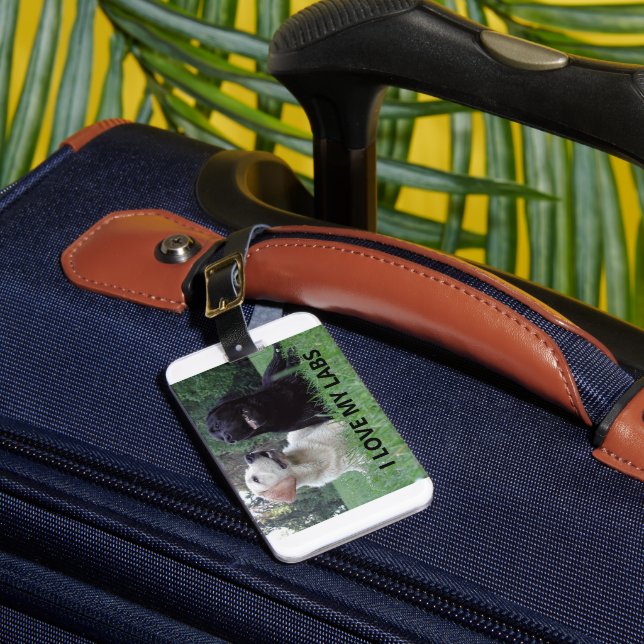 LR I Kärlek Mina labb med bild Bagagebricka (Framsida Insitu 1)