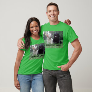 LR I Kärlek Mina labb med Bild T Shirt