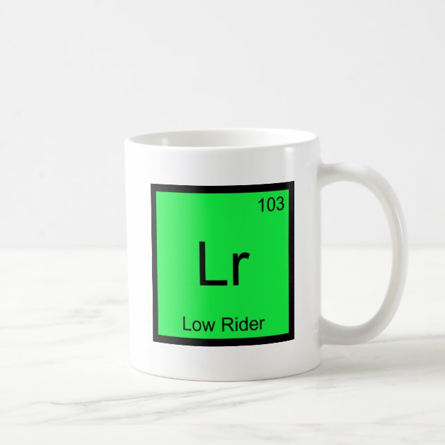 Lr - Lågt Rider Kemi Elementsymbol Hydraulik Kaffemugg (Höger)