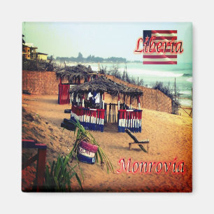 LR - Liberia - Monrovia - Beach-Klubben Magnet