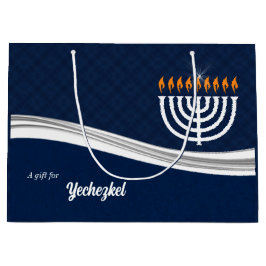 LRG Modern Hanukkah i Blue and White