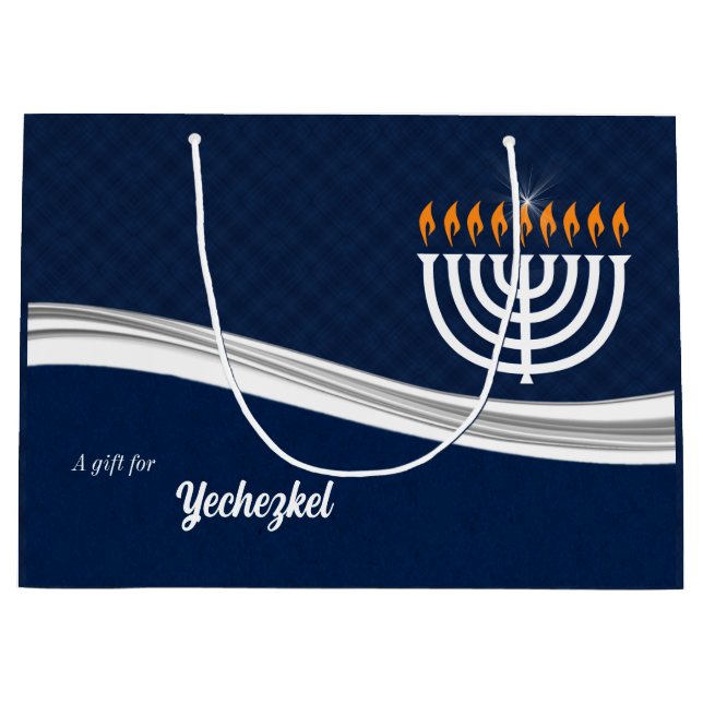 LRG Modern Hanukkah i Blue and White (Framsidan)