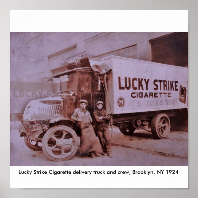 LS Lastbil Print Copy, Lucky Strejka Cigarette del Poster (Framsidan)