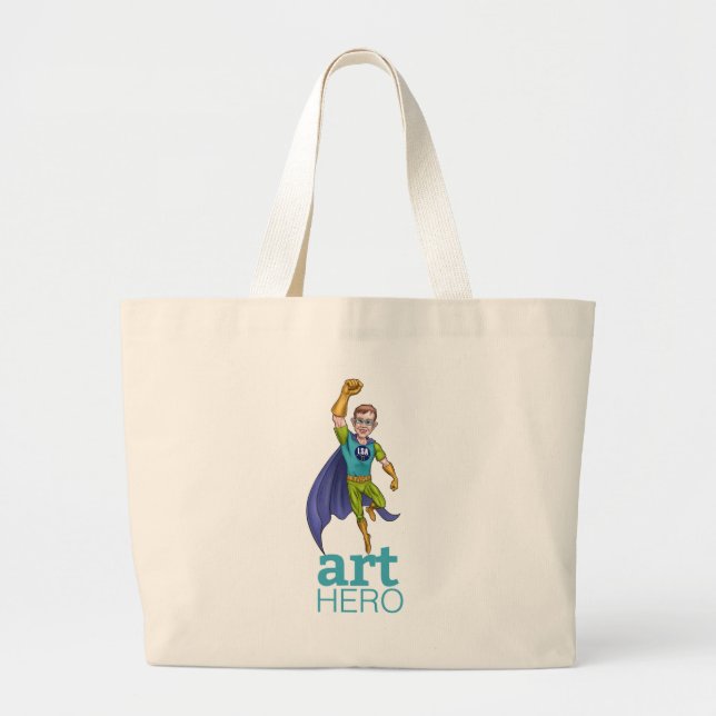 LSA Art Hero - Wide Tote Jumbo Tygkasse (Framsidan)