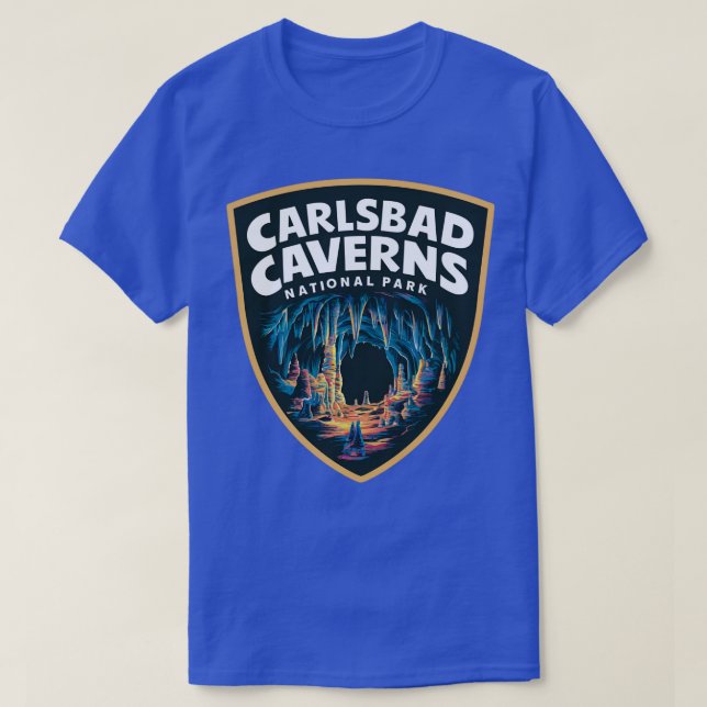 lsbad Caverns nationalpark Cave Emblem T Shirt (Design framsida)