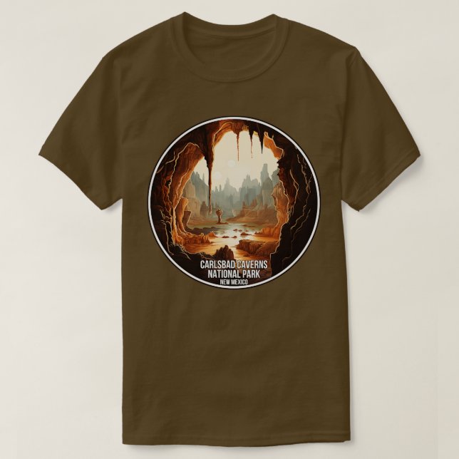 lsbad Caverns nationalpark New mexico T Shirt (Design framsida)