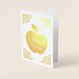 L'Shana Tova Elegant Apple Folierat Kort