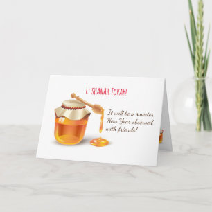 L'Shanah Tovah! Bra och nyårshonung Inbjudan