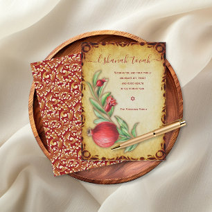 L'shanah Tovah Glad Rosh Hashanah judisk Julkort
