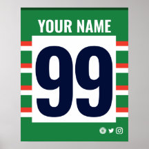 Lstr Tigers Personlig Rugby Shirt Poster