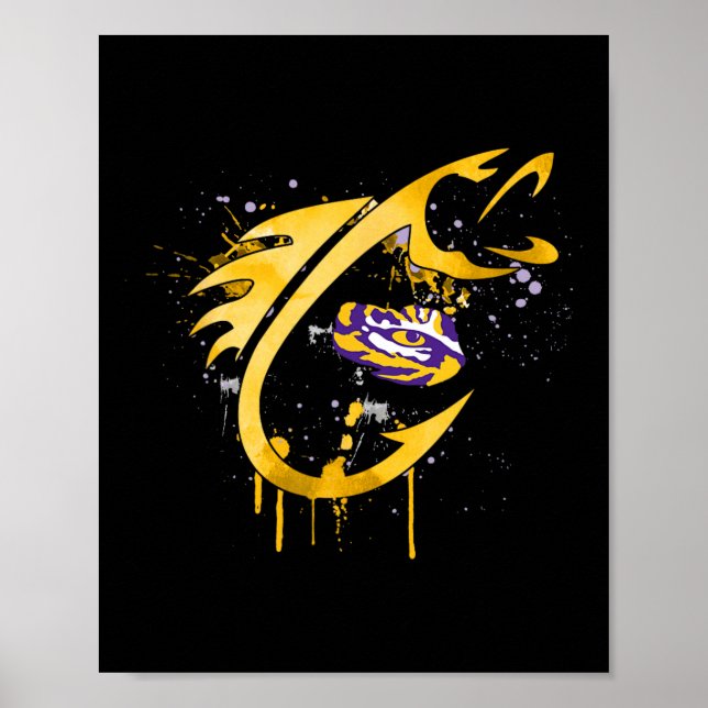 Lsu Tigers Fishing Fish Hook  Poster (Framsidan)