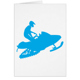 LT-Blue-Snowmobiler Hälsningskort