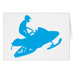 LT-Blue-Snowmobiler Hälsningskort