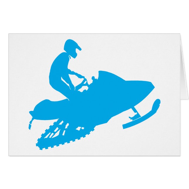 LT-Blue-Snowmobiler Hälsningskort (Framsidan Horizontal)