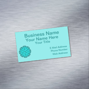 Lt Blue/Teal Flower Ribbon av Kenneth Yoncich Visitkortmagnet