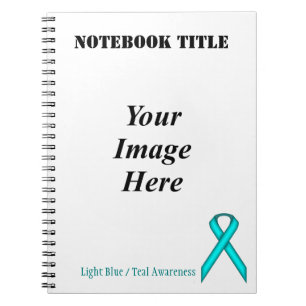 Lt Blue / Teal Standard Ribbon av Kenneth Yoncich Anteckningsbok
