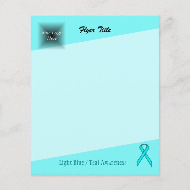 Lt Blue / Teal Standard Ribbon av Kenneth Yoncich Flygblad (Framsidan)