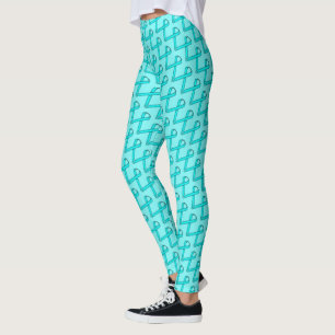 Lt Blue / Teal Standard Ribbon av Kenneth Yoncich Leggings