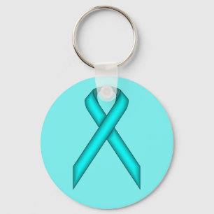 Lt Blue / Teal Standard Ribbon av Kenneth Yoncich Nyckelring